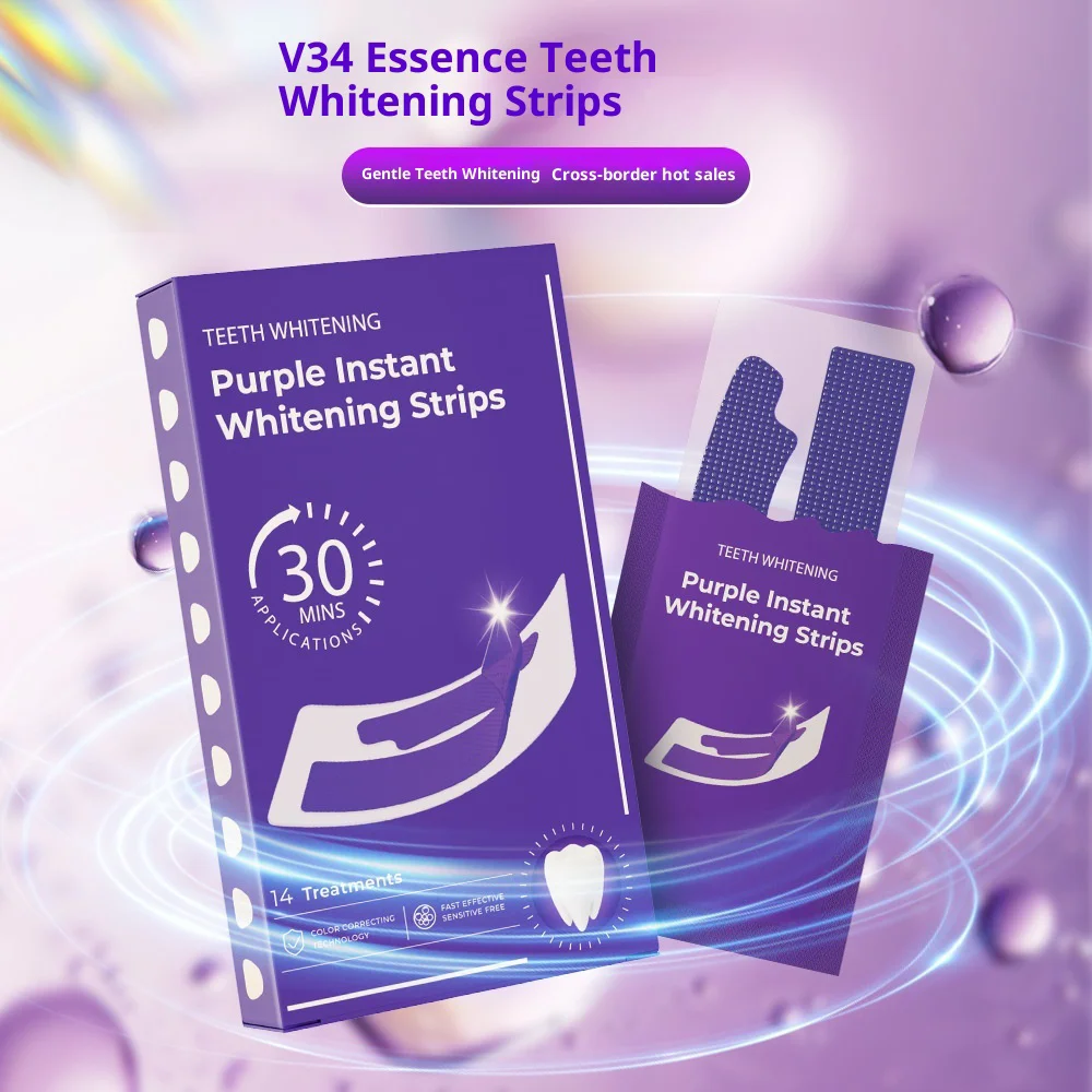 Teeth Whitening Instant - Bandelettes blanchissantes pour les dents Purple