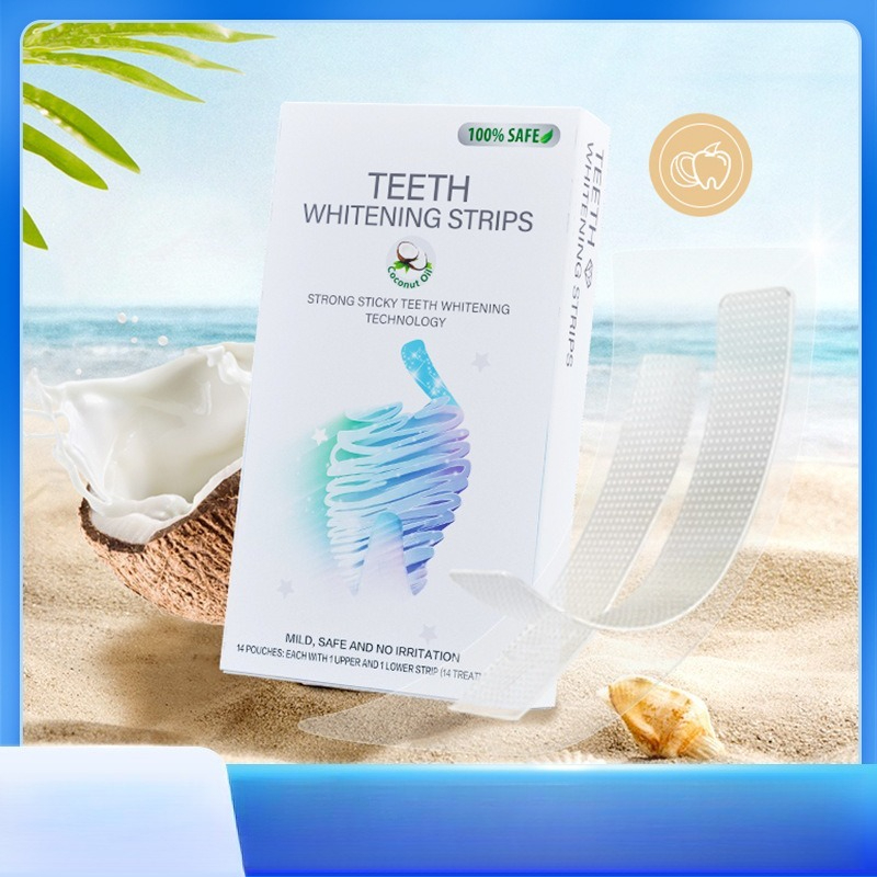 Teeth Whitening With Coconut Oil - Patch de beauté 6D à l'huile