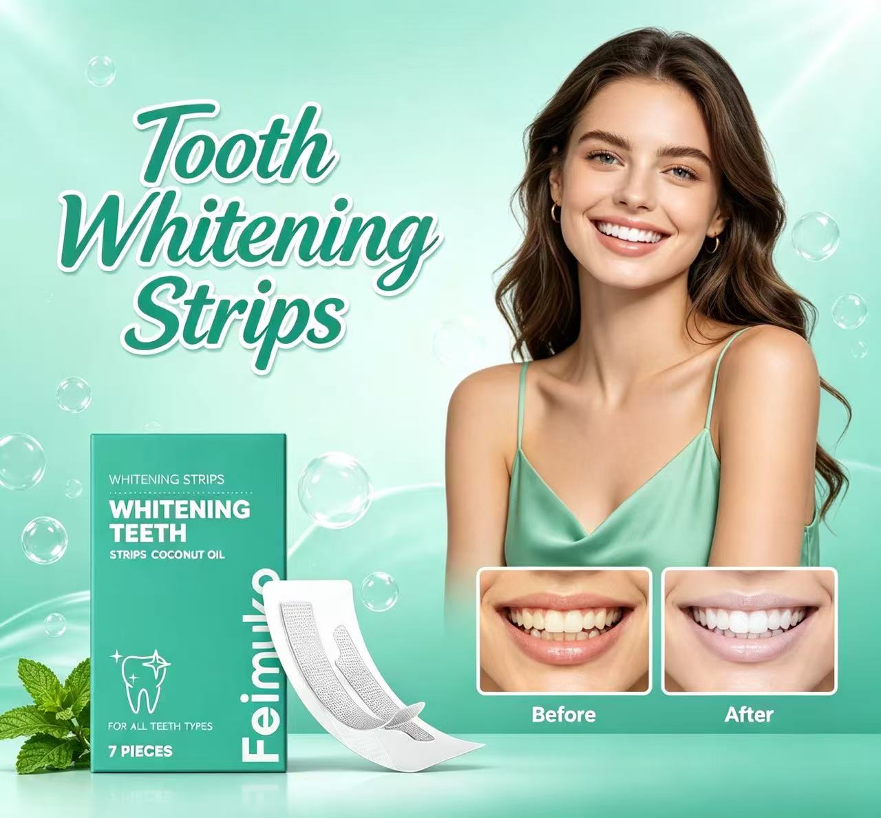 Teeth Whitening With Coconut Oil - Bandes blanchissantes pour les dents à