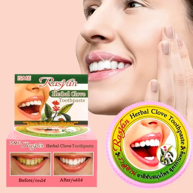 Teeth Whitening Yellow Teeth - Poudre dentaire thaïlandaise au clou de