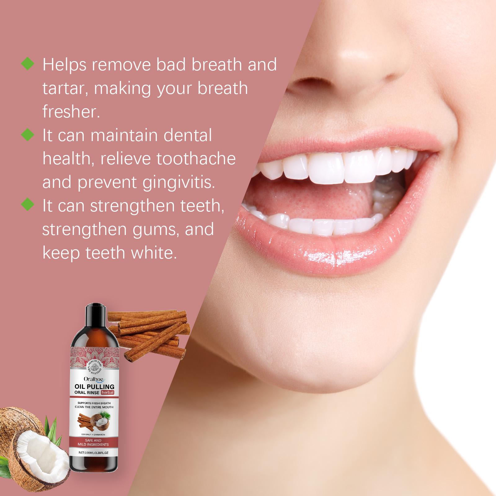 Huile de traction de noix de c - Teeth Whitening With Coconut Oil avis et prix