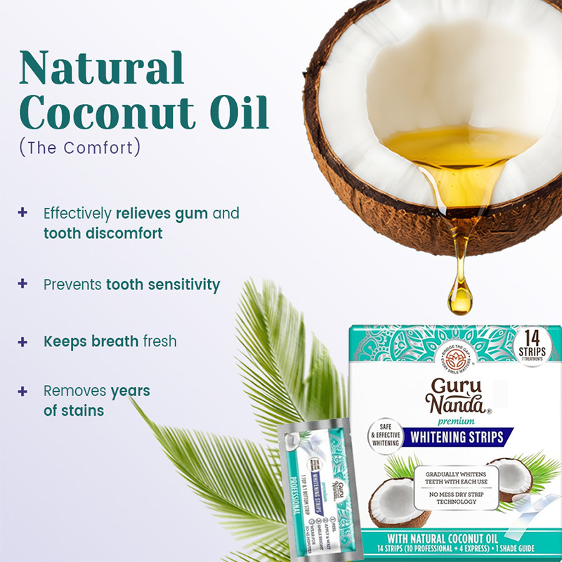 14 pièces/boîte Bandes blanchi - Teeth Whitening With Coconut Oil avis et prix