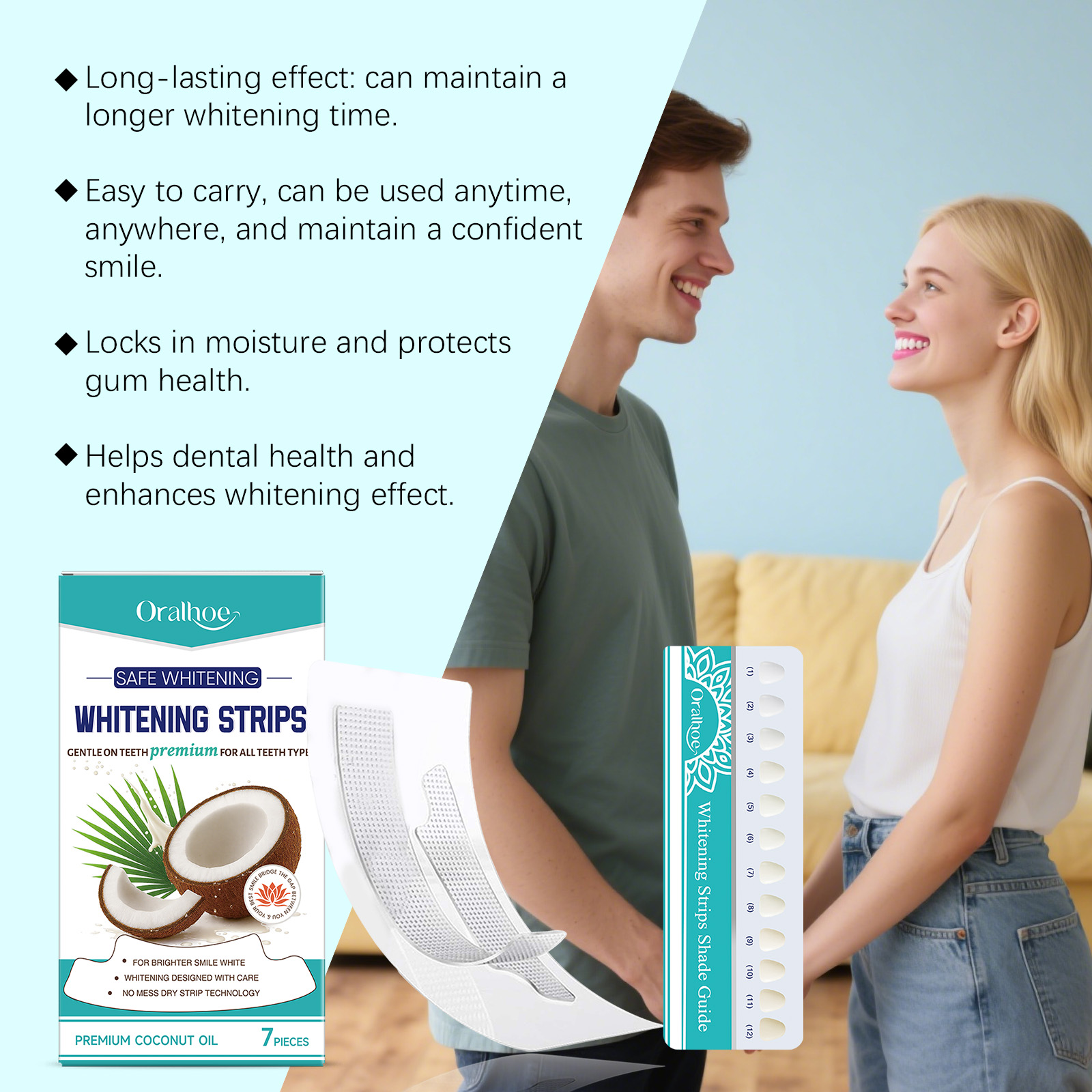 Bandes blanchissantes pour les - Teeth Whitening With Coconut Oil avis et prix